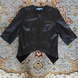 ANTONIO MELANI Black Leather Jacket